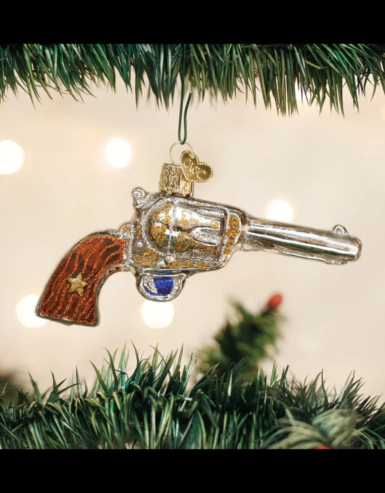 Western Revolver Ornament