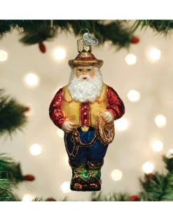 Western Santa Ornament