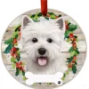 Westie Wreath Ornament