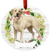 Yellow Labrador Full Body Wreath Ornament