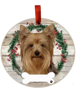 Yorkie Wreath Ornament